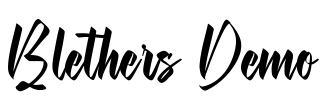 Blethers Demo Font Image