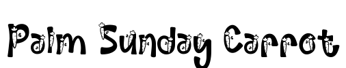 Palm Sunday Carrot Font Image