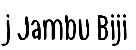 j Jambu Biji Font Image