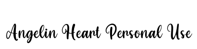 Angelin Heart Personal Use Font Image