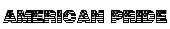 American Pride Font Image