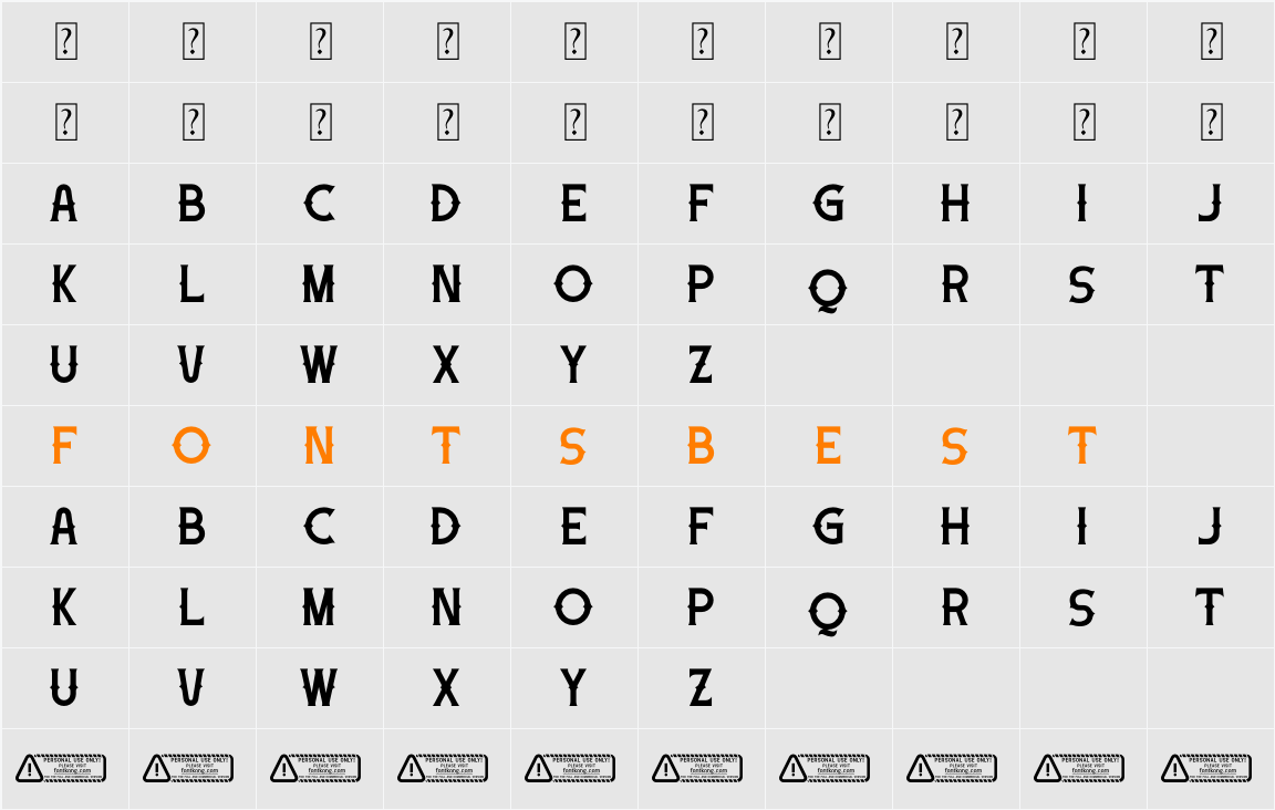 Casthena PERSONAL USE ONLY! Character Map