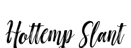 Hottemp Slant Font Image