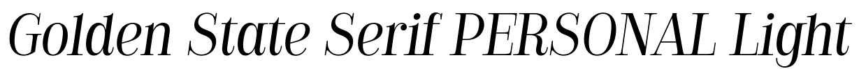 Golden State Serif PERSONAL Light Font Image
