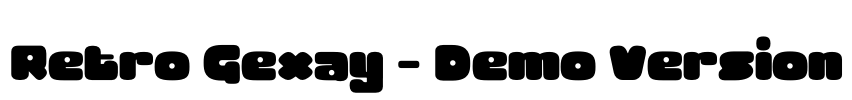 Retro Gexay - Demo Version Font Image