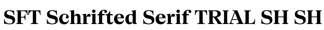 SFT Schrifted Serif TRIAL SH SH Font Image