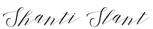 Shanti Slant Font Image