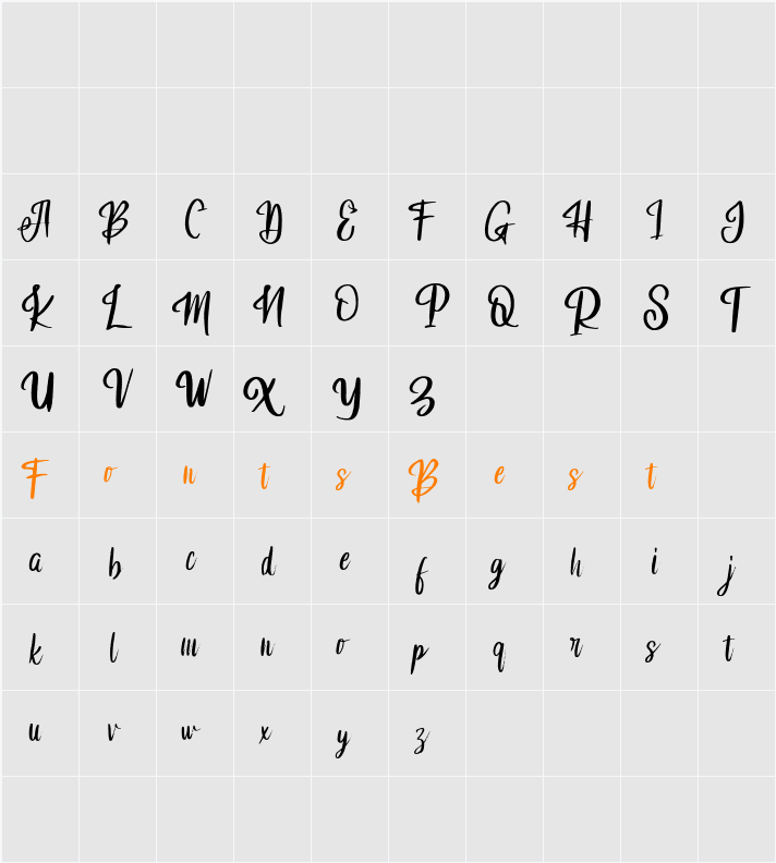 Adelia FREE Character Map