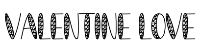 VALENTINE LOVE Font Image