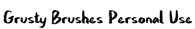 Grusty Brushes Personal Use Font Image