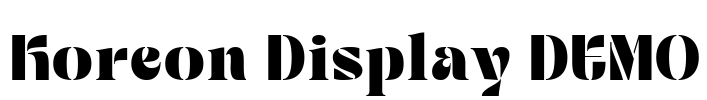 Koreon Display DEMO Font Image