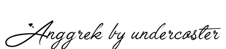 Anggrek by undercoster Font Image