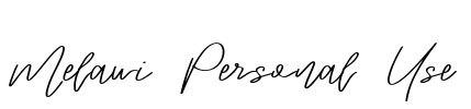 Melawi Personal Use Font Image