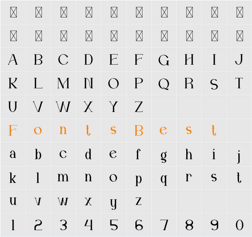 CHABUL Character Map