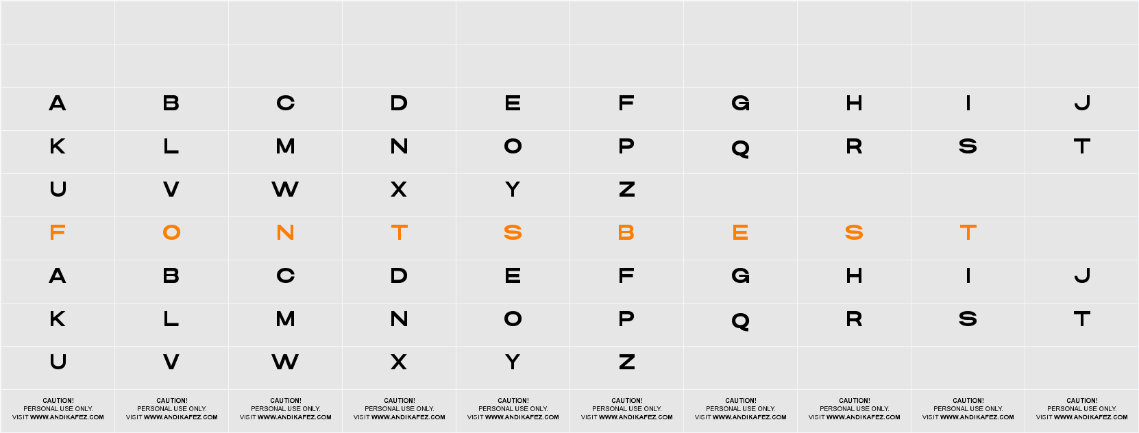 DANSON Character Map