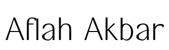 Aflah Akbar Font Image