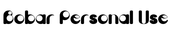 Bobar Personal Use Font Image