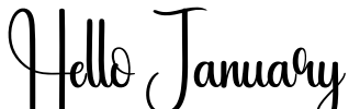 Hello January Font Image