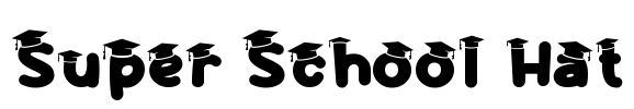 Super School Hat Font Image