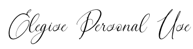 Elegise Personal Use Font Image