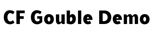 CF Gouble Demo Font Image