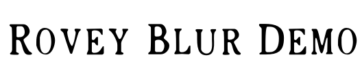 Rovey Blur Demo Font Image