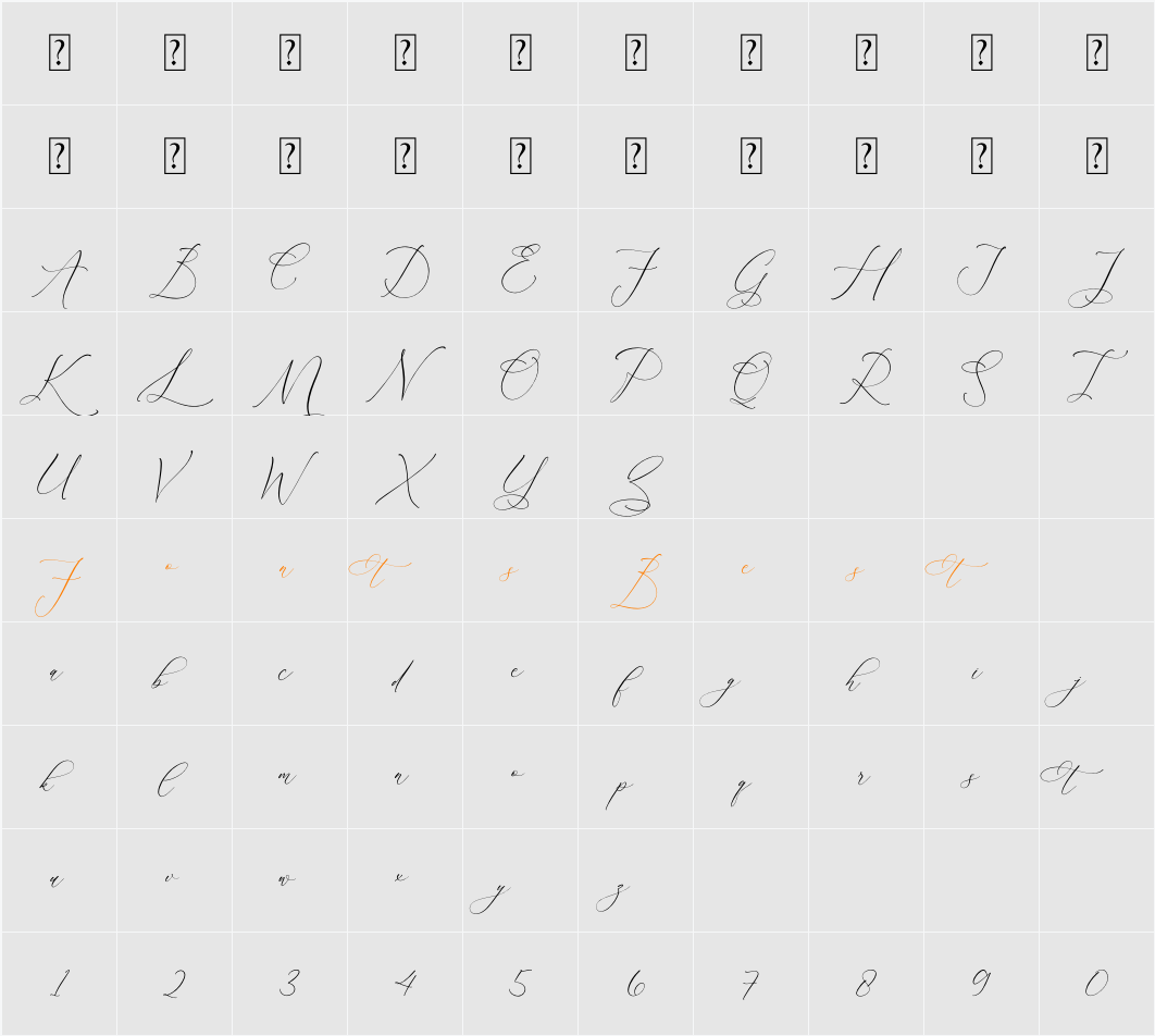 Creattons Balleryna Character Map