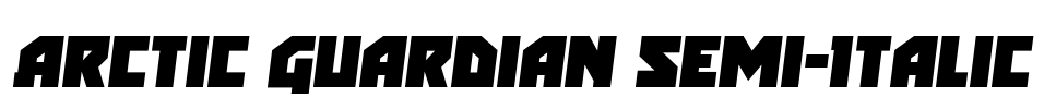Arctic Guardian Semi-Italic Font Image