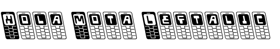 Hola Mota Leftalic Font Image