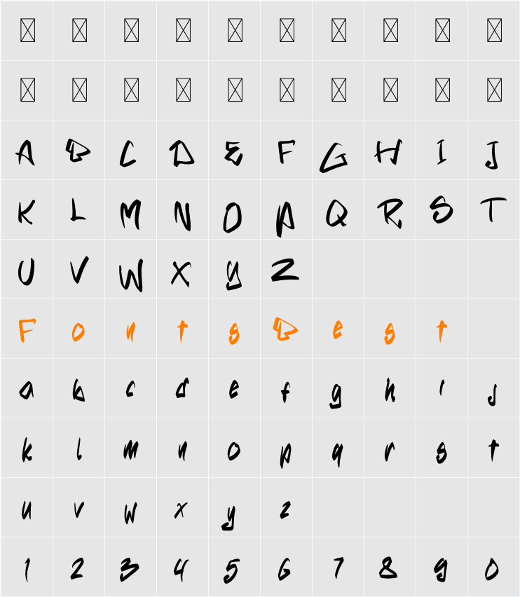 PaperRopped Demo Character Map