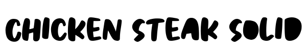 Chicken Steak Solid Font Image