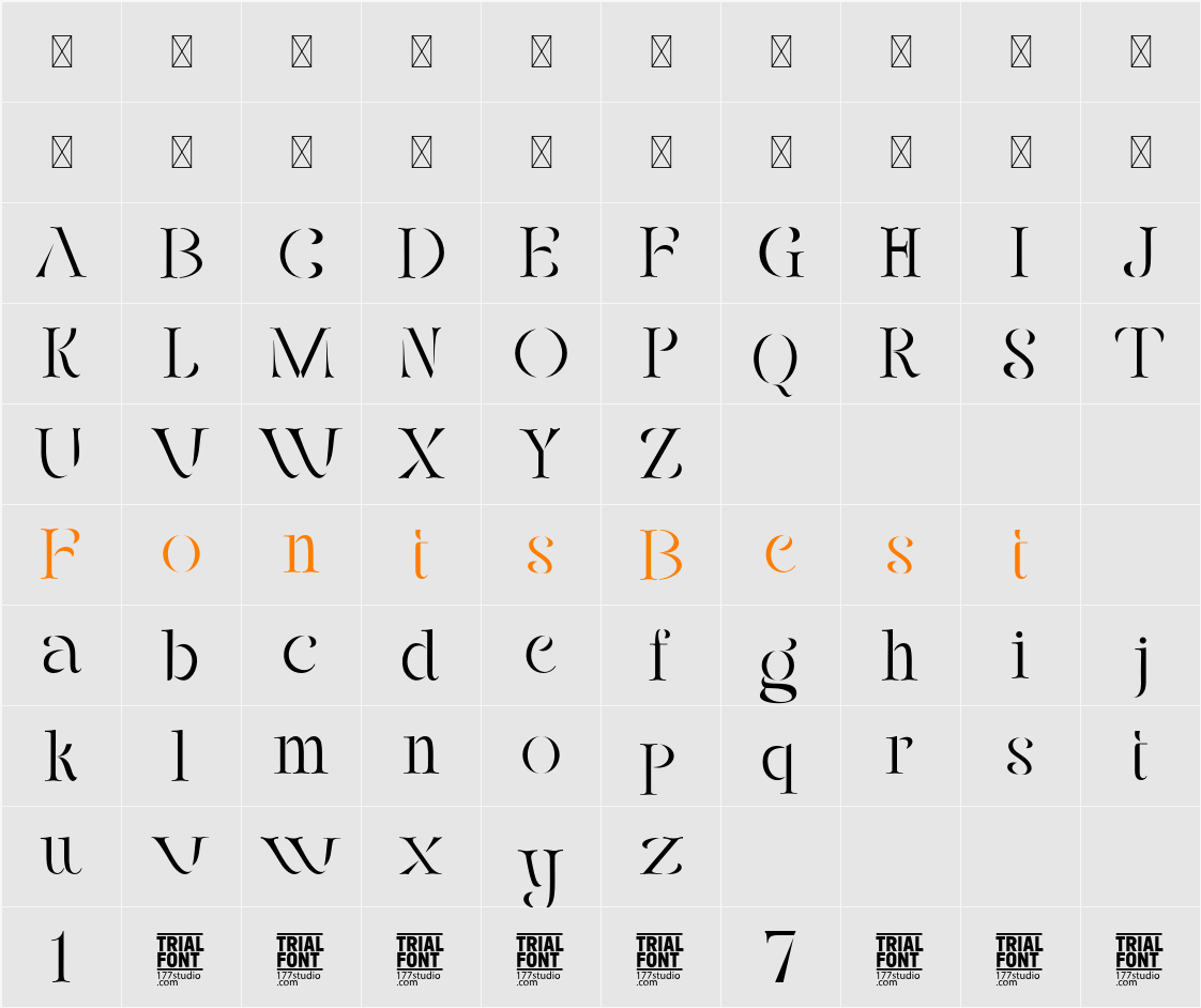 Fellee Stencil Demo Light Character Map