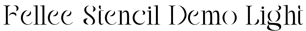 Fellee Stencil Demo Light Font Image
