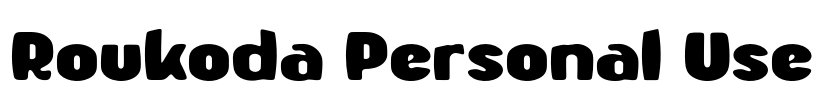 Roukoda Personal Use Font Image