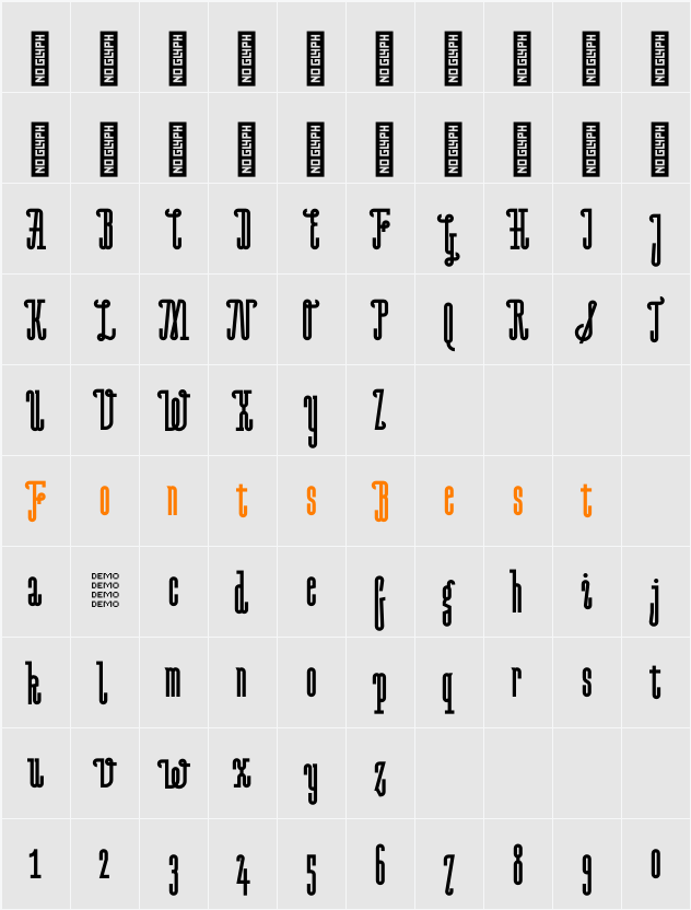 ST Vanilla Cream SemiBold DEMO SmBd Character Map