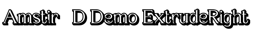 Amstir 3D Demo ExtrudeRight Font Image