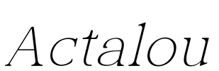 Actalou Font Image