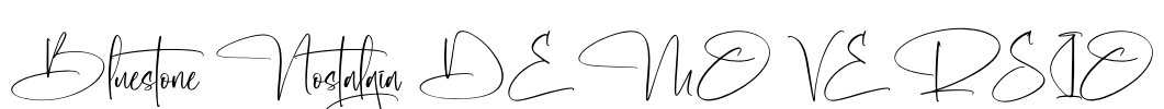 Bluestone Nostalgia DEMO VERSIO Font Image