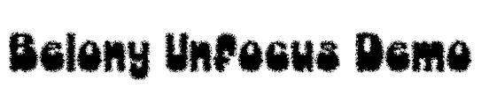 Belony Unfocus Demo Font Image