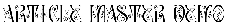 Article Master Demo Font Image