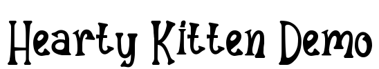 Hearty Kitten Demo Font Image