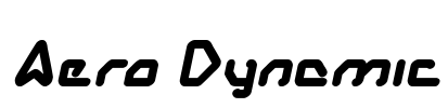 Aero Dynamic Font Image