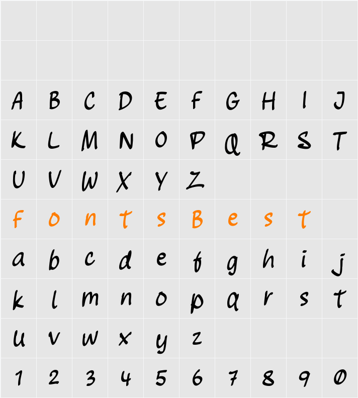 Note Marker Character Map