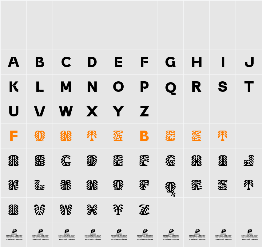 Corail Display DEMO Character Map
