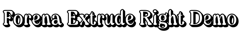 Forena Extrude Right Demo Font Image