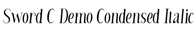 Sword C Demo Condensed Italic