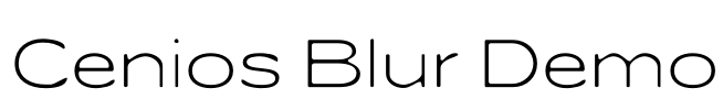 Cenios Blur Demo Font Image