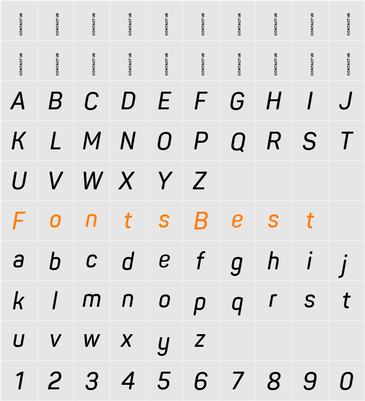 Panton Narrow-Trial SemiBold Character Map