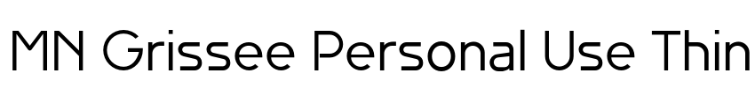 MN Grissee Personal Use Thin Font Image