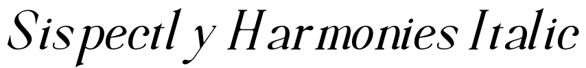 Sispectly Harmonies Italic Font Image